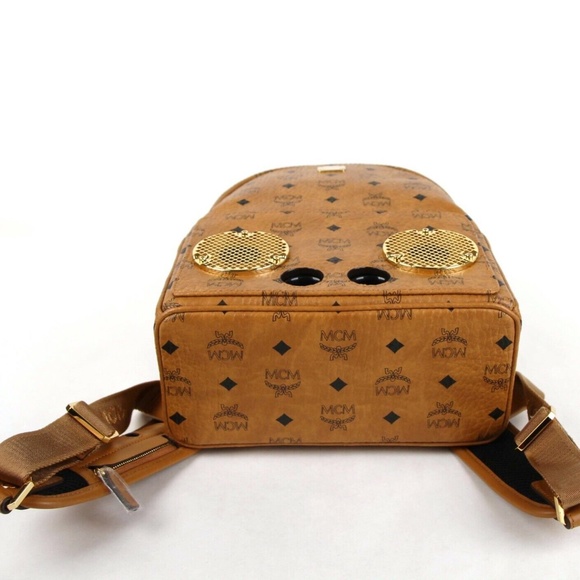 MCM x WIZPAK Cognac Brown Backpack Limited Edition with Dust bag & Shopping Bag - Picture 6 of 11